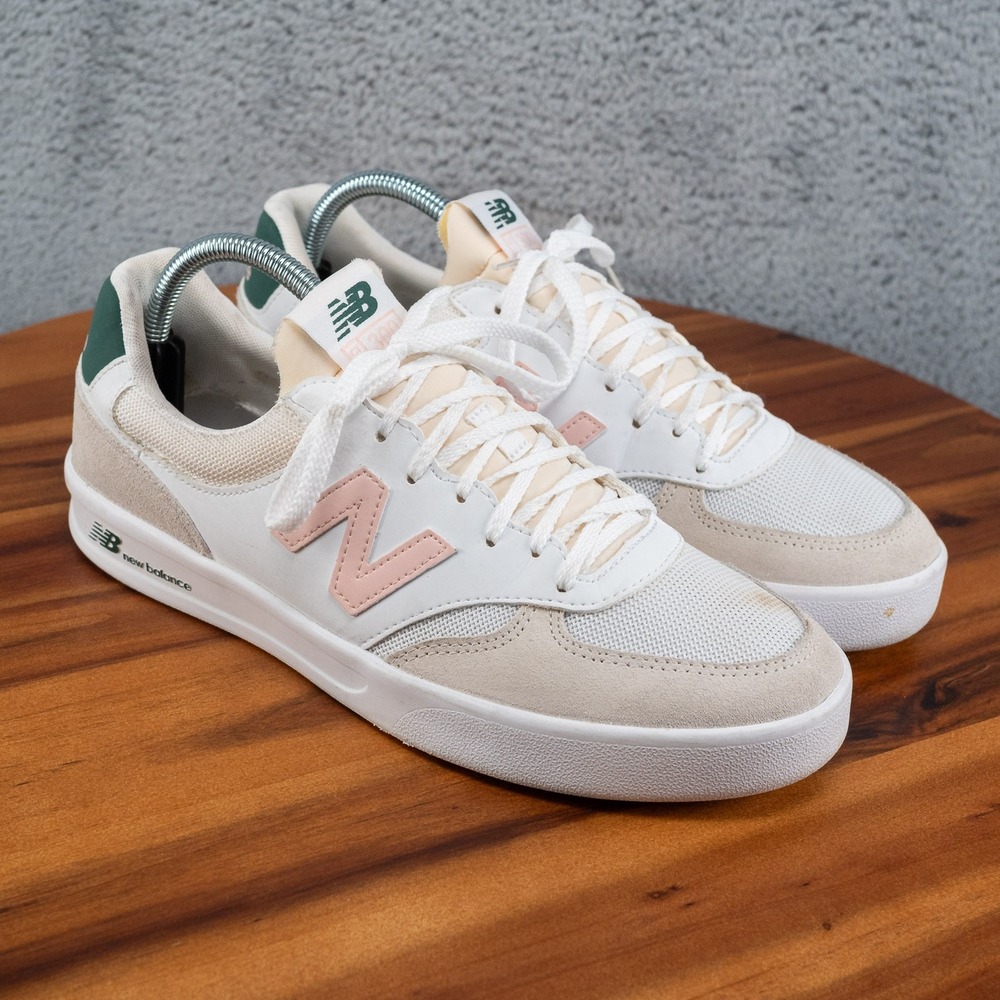 New Balance CT300 V3 Mens Size 8 D White Pink Leather Sneakers Shoes CT300SW3